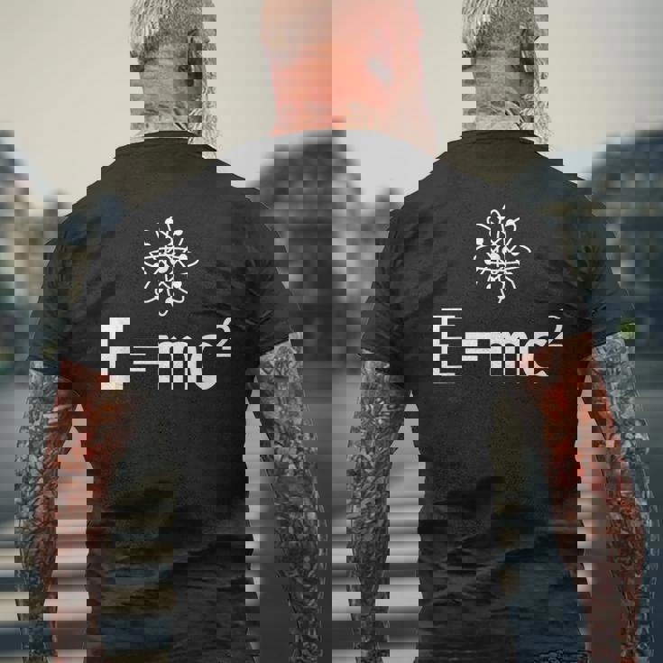 Fun EMc^2方程式 物理学 相対性 アトムロゴ EMc2 メンズTシャツ バックプリント 高齢者への贈り物